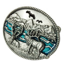 Vintage Western Cowboy Zinc Alloy Reindeer Pattern Belt Buckle 9.5 X 7 Cm