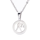 Men Women Stainless Steel Justice Roman Goddess Pendant Necklace Chain