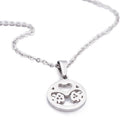 Unisex Silver Love Heart Cute Bear Pendant Stainless Steel Necklace Jewelry