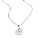 Unisex Silver Love Heart Cute Bear Pendant Stainless Steel Necklace Jewelry