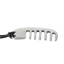 Women Cool Comb Pendant Black Braided Rope Necklace Charm Sweater Jewelry