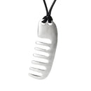 Women Cool Comb Pendant Black Braided Rope Necklace Charm Sweater Jewelry