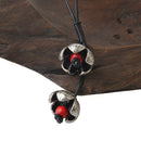 Fashion Chinese Enkianthus Flower Pendant Black Braided Rope Necklace Lady Vintage Jewelry