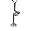 Fashion Chinese Enkianthus Flower Pendant Black Braided Rope Necklace Lady Vintage Jewelry