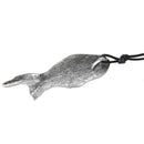 Antique Silver Alloy 3D Fish Pendant Necklace Chain Long Chain Sweater Jewellery 32"