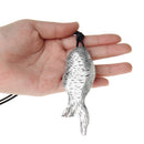 Antique Silver Alloy 3D Fish Pendant Necklace Chain Long Chain Sweater Jewellery 32"