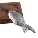 Antique Silver Alloy 3D Fish Pendant Necklace Chain Long Chain Sweater Jewellery 32"