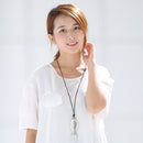 Antique Silver Alloy 3D Fish Pendant Necklace Chain Long Chain Sweater Jewellery 32"