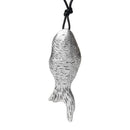 Antique Silver Alloy 3D Fish Pendant Necklace Chain Long Chain Sweater Jewellery 32"