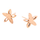 Fashion Women Girls Flower Stainless Steel Ear Stud Earrings Charm Jewelry