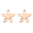 Fashion Women Girls Flower Stainless Steel Ear Stud Earrings Charm Jewelry