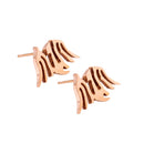 Stainless Steel Ear Stud Rose Gold Fly Dragon Fashion Earrings Jewelry Men Women Creative Jewelry
