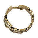 Fashionable Alloy Arched Feather Leaf Shaped Wide Opening Finger Ring Band