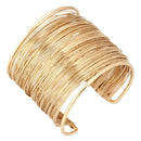 Punk Cool Open Wire Bracelet Bangle Wide Bracelet Gold Fashion Jewelry Gifts
