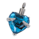Crystal Love Heart Shaped Cremation Pet Ashes Holder Urn Memorial Pendant