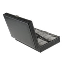 Multifunction 2 Slots Jewelry 8 Slots Black Carbon Fiber Watch Storage Display Makeup Box with Mirror Organizer for Women Girls