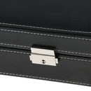 Multifunction 2 Slots Jewelry 8 Slots Black Carbon Fiber Watch Storage Display Makeup Box with Mirror Organizer for Women Girls