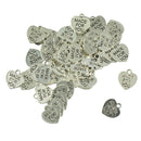 50 Pieces/ Lot Retro Tibetan Silver Heart MADE FOR YOU Pendant Spacer Beads DIY Findings for Jewelry Making