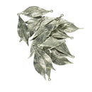 20 Pcs Tibetan Silver 3D Delicate Leaf Charms Pendants Jewelry DIY Making