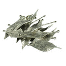 20 Pcs Tibetan Silver 3D Delicate Leaf Charms Pendants Jewelry DIY Making