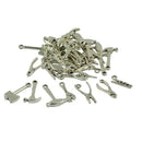 40 Pieces/ Lot Assorted Antiqued Silver Alloy Ramdon Hardware Tools Pendant Charms Mens Fashion Jewelry