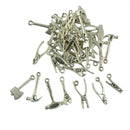 40 Pieces/ Lot Assorted Antiqued Silver Alloy Ramdon Hardware Tools Pendant Charms Mens Fashion Jewelry