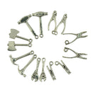 40 Pieces/ Lot Assorted Antiqued Silver Alloy Ramdon Hardware Tools Pendant Charms Mens Fashion Jewelry