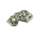 30Pcs Tibet Silver Sister Of Bride Heart Wedding Charms Jewelry DIY Making