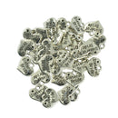 30Pcs Tibet Silver Sister Of Bride Heart Wedding Charms Jewelry DIY Making