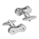 Personality Classical Punk Style Machinery Bicycle Cycling Chain Modeling Men's Shirt Cufflinks Wedding Fancy Gift Silver