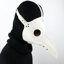 Halloween White PU Leather Plague Doctor Costume Cosplay Steampunk Mask