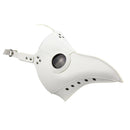 Halloween White PU Leather Plague Doctor Costume Cosplay Steampunk Mask