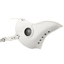 Halloween White PU Leather Plague Doctor Costume Cosplay Steampunk Mask