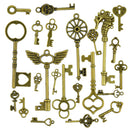 50 Pieces Mixed Pattern Key Pendants DIY Charms Jewelry DIY Making Findings Crafts