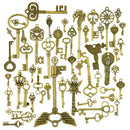 50 Pieces Mixed Pattern Key Pendants DIY Charms Jewelry DIY Making Findings Crafts