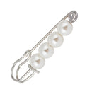 Elegant Faux Pearl Safety Pin Brooch Pin Clip For Ladies Scarf Coat Gown