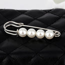 Elegant Faux Pearl Safety Pin Brooch Pin Clip For Ladies Scarf Coat Gown