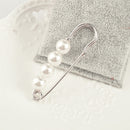 Elegant Faux Pearl Safety Pin Brooch Pin Clip For Ladies Scarf Coat Gown