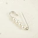 Elegant Faux Pearl Safety Pin Brooch Pin Clip For Ladies Scarf Coat Gown