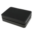 Watch Case For 10 Slots Travel Briefcase Design Leather Large Compartments Zipper