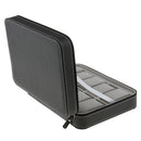 Watch Case For 10 Slots Travel Briefcase Design Leather Large Compartments Zipper