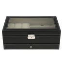1 Pc PU Leather Watch Case For Watches - Storage Box With Zipper