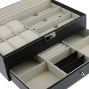 1 Pc PU Leather Watch Case For Watches - Storage Box With Zipper