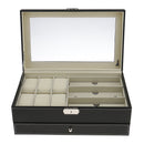 1 Pc PU Leather Watch Case For Watches - Storage Box With Zipper