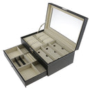 1 Pc PU Leather Watch Case For Watches - Storage Box With Zipper