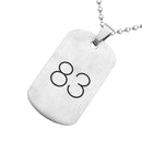 Fashion Men's Stainless Steel Necklace Number Letters Dog Tag Pendant Silver