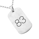 Fashion Men's Stainless Steel Necklace Number Letters Dog Tag Pendant Silver