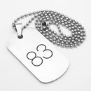 Fashion Men's Stainless Steel Necklace Number Letters Dog Tag Pendant Silver