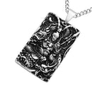 Stainless Steel Monkey King Amulet Necklace Dog Tag Hip Hop Chain Jewelry