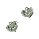 30pcs Tibet Silver Brother Heart Charms Wedding DIY Jewellery Making 16 x 14 mm